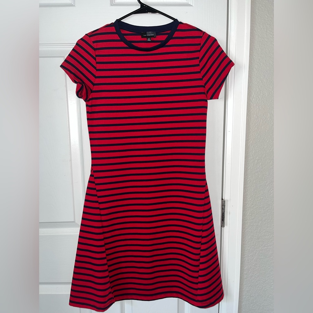 The Limited Striped Blue and Red Dress, size xs